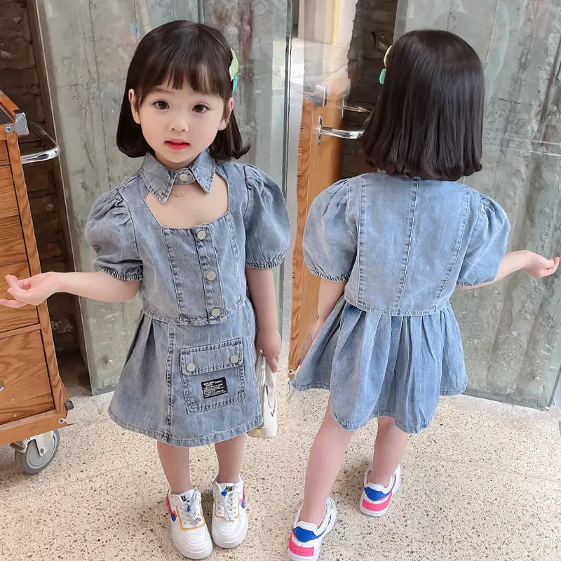 Girl Denim Suit 2021 Summer New Personality Fried Street French Hollow Out Childrens Fashion Korean Two Piece Set
Girl Denim Suit 2021 Summer New Personality Fried Street French Hollow Out Childrens Fashion Korean Two Piece Set