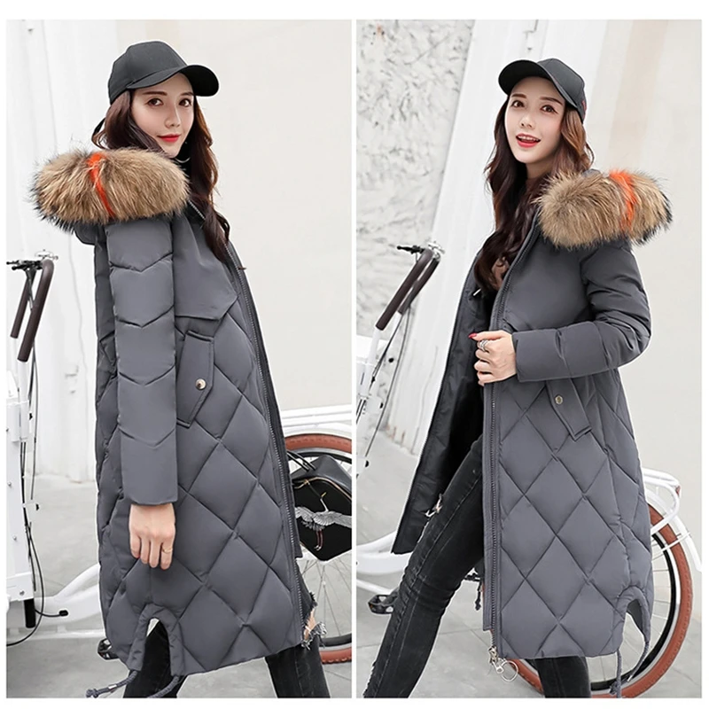 2020 Winter Women Down Cotton Parkas Coats Fur Collar Slim Long Warm Jackets Padded Stitching Argyle Casual Female Coats K1055
2020 Winter Women Down Cotton Parkas Coats Fur Collar Slim Long Warm Jackets Padded Stitching Argyle Casual Female Coats K1055