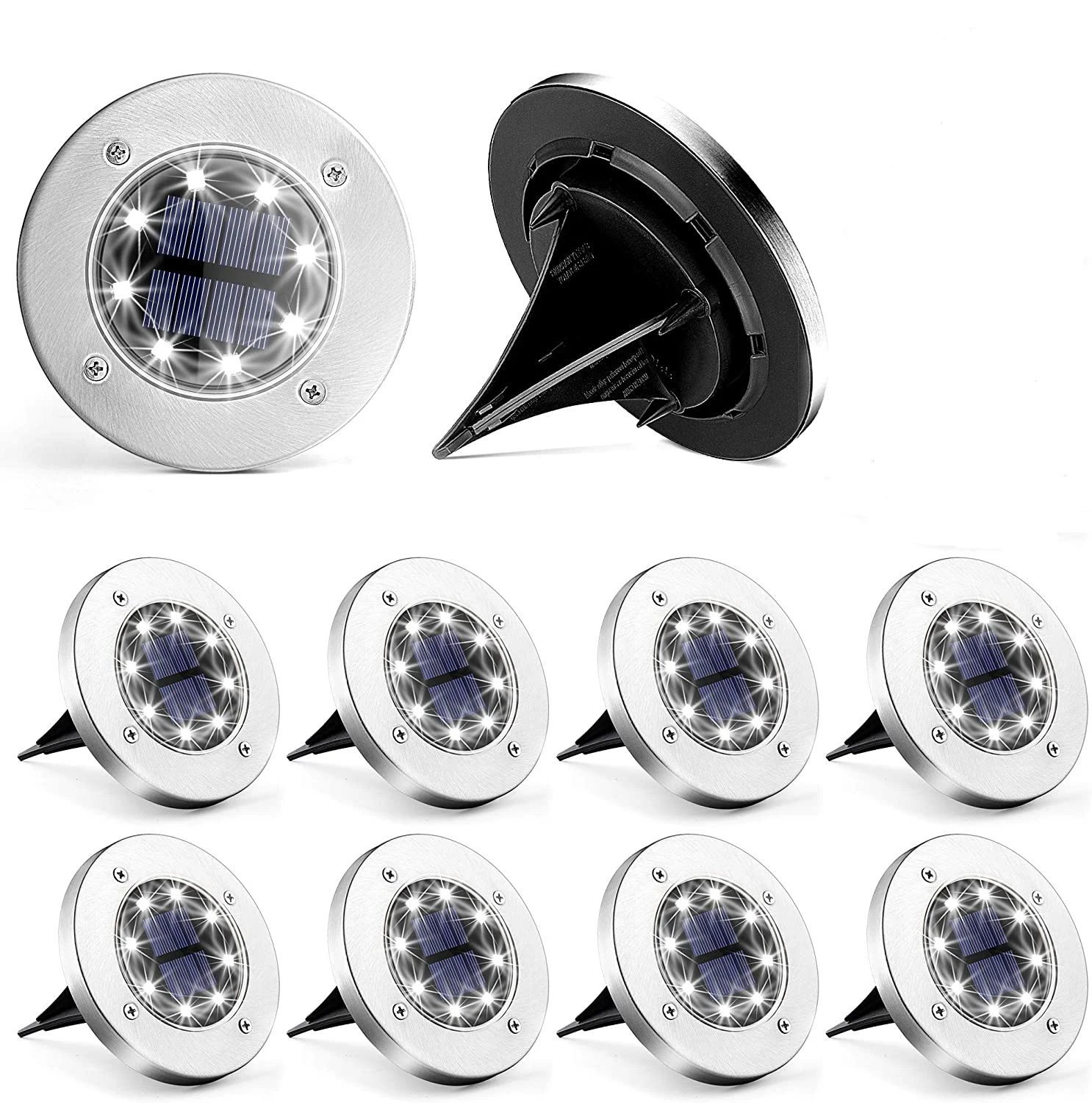 10PCS Solar Panel Light 8 /10/12/16/20 LED Ground Light Outdoor Garden Lights Waterproof Landscape Lighting Lawn Courtyard Deck
10PCS Solar Panel Light 8 /10/12/16/20 LED Ground Light Outdoor Garden Lights Waterproof Landscape Lighting Lawn Courtyard Deck