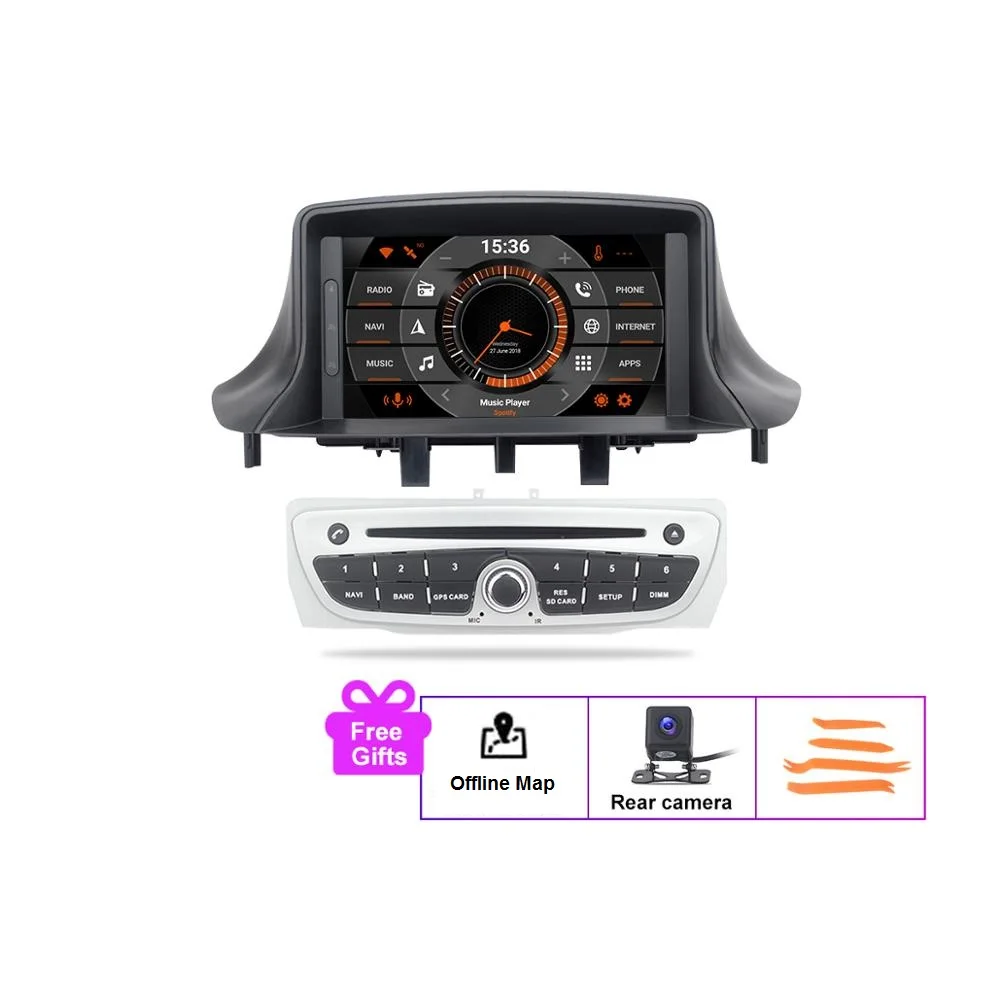 7 "IPS Android 9 0 Автомобильный GPS стерео для Renault Megane 3 Fluence Авто DVD Радио FM RDS WiFi Аудио