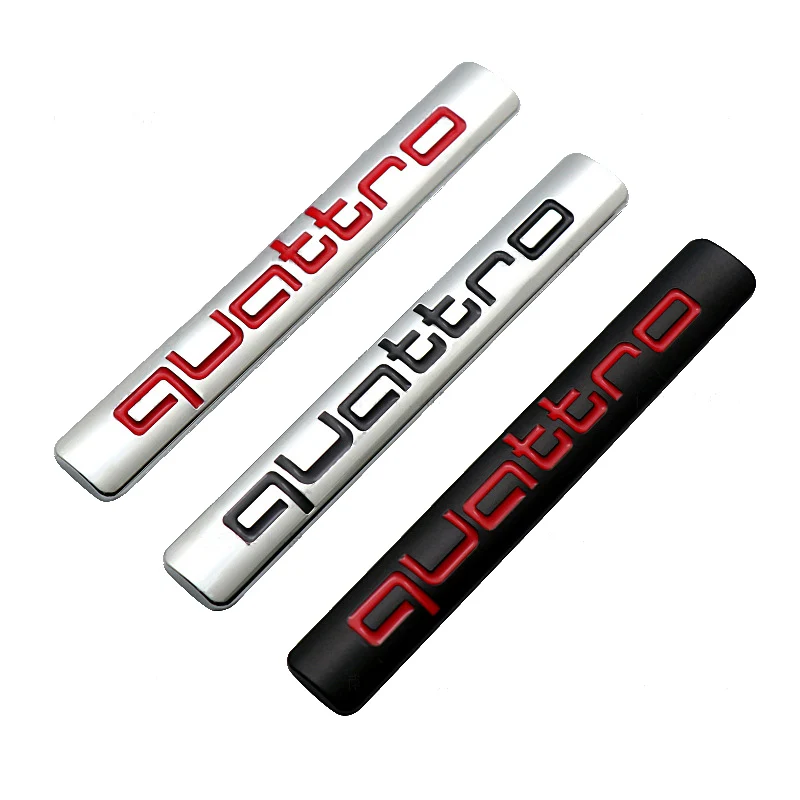 Наклейка с эмблемой на багажник автомобиля для Audi Quattro Logo A3 A4 A5 A6 A6L A7 A8 Q3 Q5 Q7 S3 S4 S5 RS3