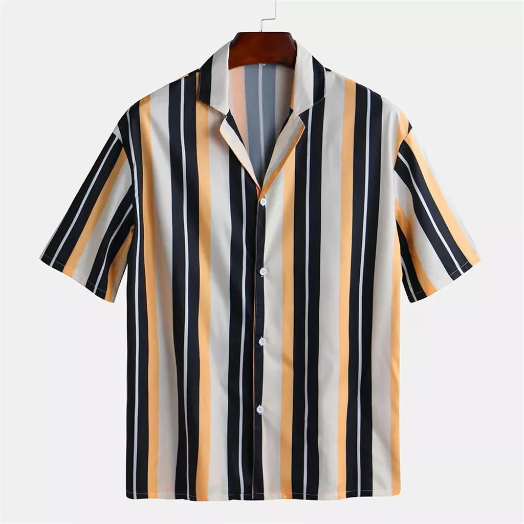 Basic Classical Stripe Shirt Men Summer Fashion Casual Turn Down Collar Short-Sleeve Shirts Handsome French style Top Blouse
Basic Classical Stripe Shirt Men Summer Fashion Casual Turn Down Collar Short-Sleeve Shirts Handsome French style Top Blouse