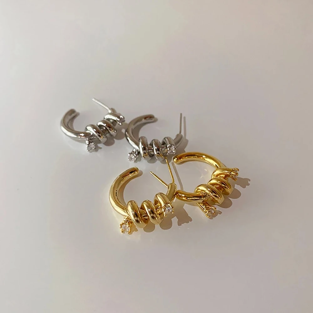 Ghidbk Trendy Small Circle C Shape Twisted Hoop Earrings For Women Gold Silver Color Simple Huggie Earrings Street Jewelry Gifts
Ghidbk Trendy Small Circle C Shape Twisted Hoop Earrings For Women Gold Silver Color Simple Huggie Earrings Street Jewelry Gifts