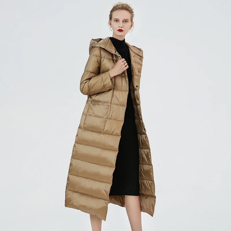Long Duck Down Jacket Women Winter 2020 Outerwear Coats Thick Warm Hooded Parkas Quilted Ladies Large Size Overcoat With Belt
Long Duck Down Jacket Women Winter 2020 Outerwear Coats Thick Warm Hooded Parkas Quilted Ladies Large Size Overcoat With Belt
