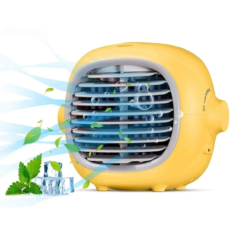 Portable Air Conditioner Fan Portable Cooling Fan Space Quiet Desktop Fan with USB Charging (Yellow)
Portable Air Conditioner Fan Portable Cooling Fan Space Quiet Desktop Fan with USB Charging (Yellow)