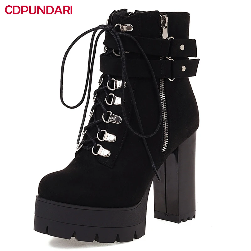 Ladies Super High Heels Platform Ankle Boots For Women Autumn Winter Punk Short Boots Party Shoes Plus Size Bottines Femme Black
Ladies Super High Heels Platform Ankle Boots For Women Autumn Winter Punk Short Boots Party Shoes Plus Size Bottines Femme Black