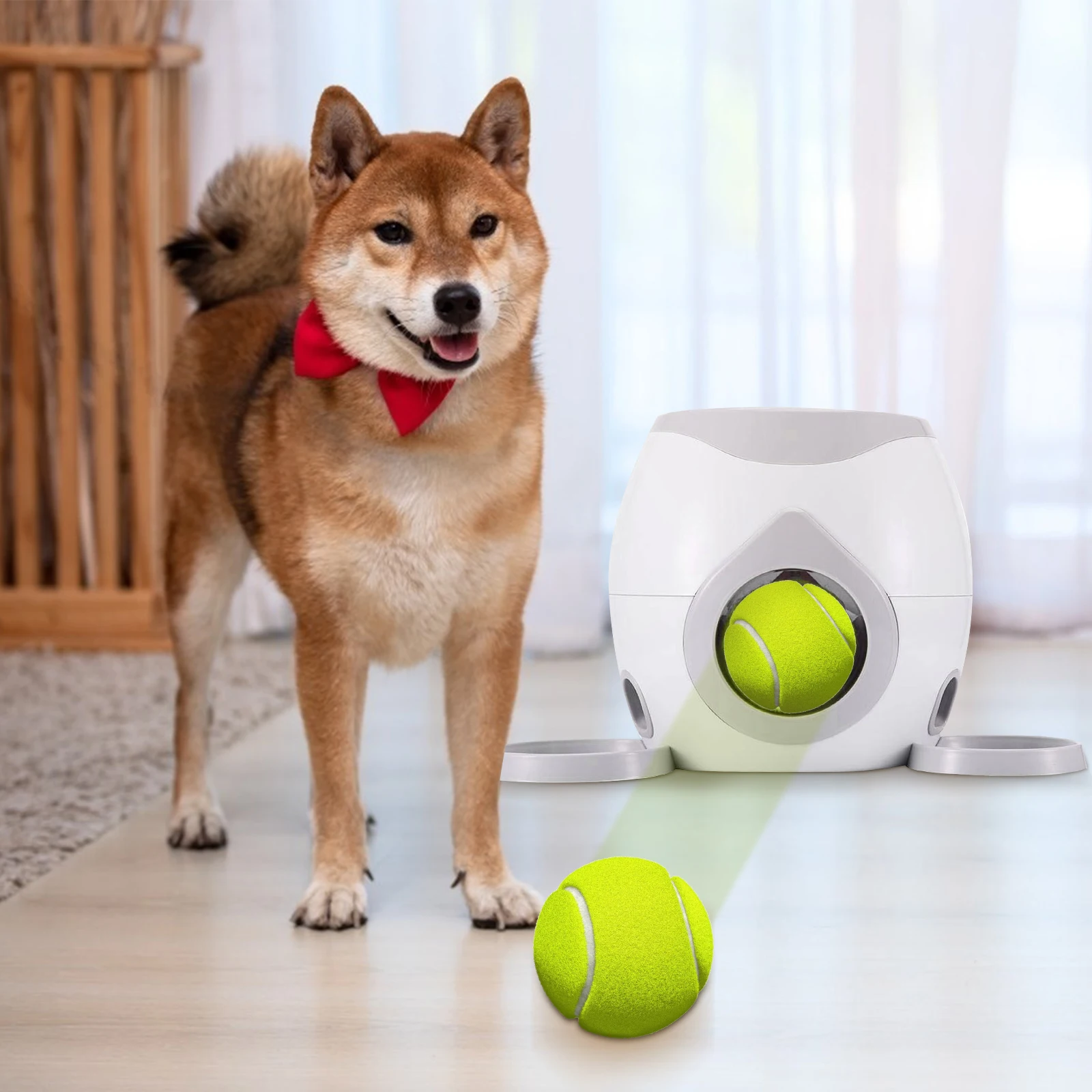 New Pet Ball Launcher Toy Dog Tennis Exercise Trainer Food Reward Machine Thrower Interactive Treatment Feeder Toy Pet Feeder
New Pet Ball Launcher Toy Dog Tennis Exercise Trainer Food Reward Machine Thrower Interactive Treatment Feeder Toy Pet Feeder