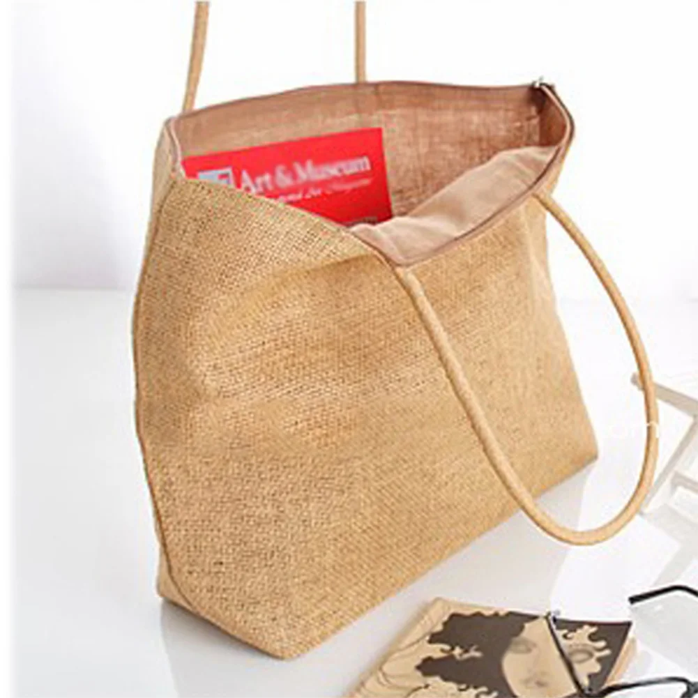 Fashion Women Handbag Summer Beach Bag Woven Handmade Knitted Straw Large Capacity Totes Shoulder Bohemia New | Багаж и сумки