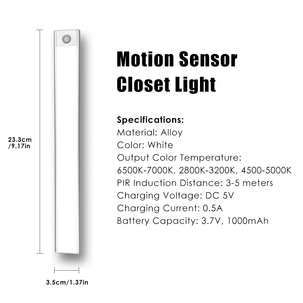 Motion Sensor Closet Light with Remote Control Under Cabinet Light Stick On LED Night Light with 3 Color Temperature for Home
Motion Sensor Closet Light with Remote Control Under Cabinet Light Stick On LED Night Light with 3 Color Temperature for Home