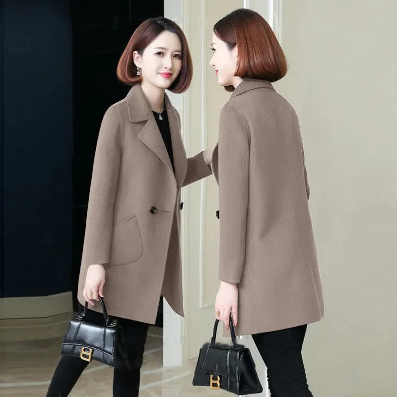 Woolen Cotton Coat Women's Mid-Length 2021 New Autumn Winter Thin thick Woolen Coat Keep Warm Jacket Femme Overcoat Spring Tops
Woolen Cotton Coat Women's Mid-Length 2021 New Autumn Winter Thin thick Woolen Coat Keep Warm Jacket Femme Overcoat Spring Tops