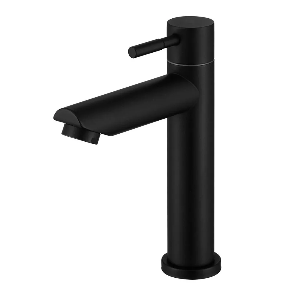 G1/2 Thread Black Basin Kitchen Bathroom Mixer Sink Tap Sitting Type Single Cold Stainless Steel Matte Sink Faucet Taps
G1/2 Thread Black Basin Kitchen Bathroom Mixer Sink Tap Sitting Type Single Cold Stainless Steel Matte Sink Faucet Taps