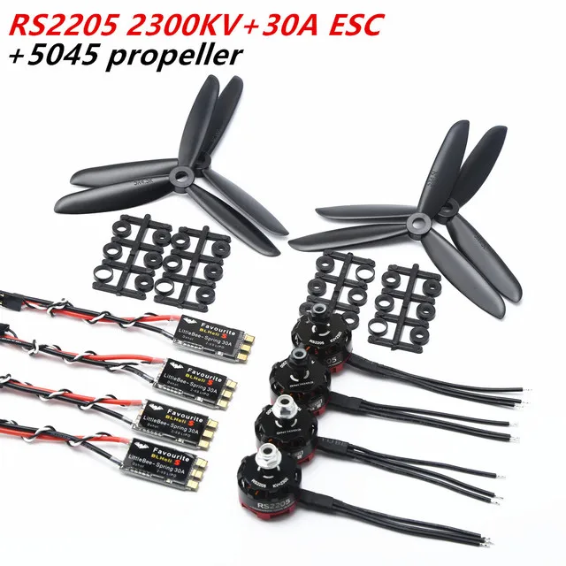 

RS2205 2205 2300KV CW CCW Brushless Motor With LittleBee 20A/30A BLHeli_S ESC for FPV RC QAV250 X210 Racing Drone Multicopter