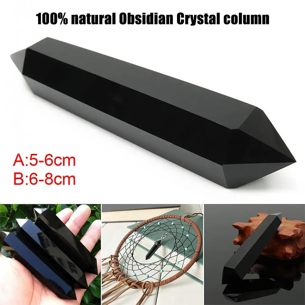 100% Natural Fluorite Obsidian Crystal Column Point Healing Hexagonal Magic Wand Decoration Ornament Double-pointed Treatment St
100% Natural Fluorite Obsidian Crystal Column Point Healing Hexagonal Magic Wand Decoration Ornament Double-pointed Treatment St