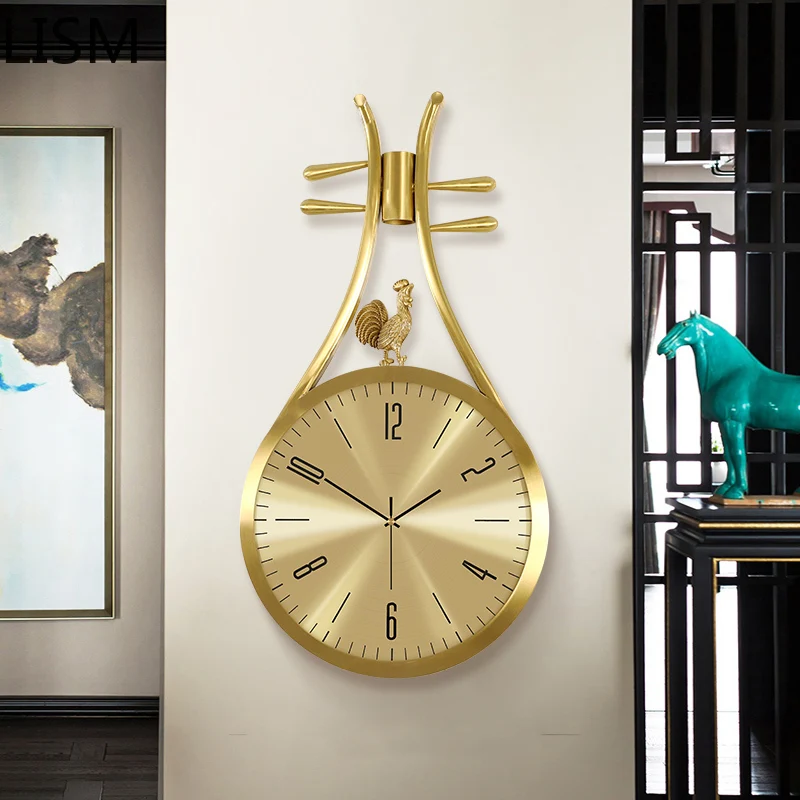 Luxury Clock Wall Home Decoration Living Room Modern Design Pipa Piano Wall Clock Pure Copper Fashion Art Decoration Reloj Pared
Luxury Clock Wall Home Decoration Living Room Modern Design Pipa Piano Wall Clock Pure Copper Fashion Art Decoration Reloj Pared
