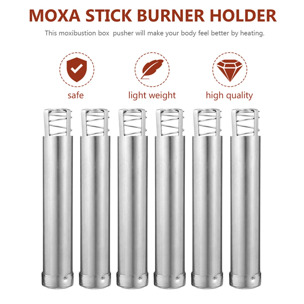 6Pcs Stainless Steel Moxa Stick Pusher Useful Moxa Cone Burner Pusher Holder
6Pcs Stainless Steel Moxa Stick Pusher Useful Moxa Cone Burner Pusher Holder