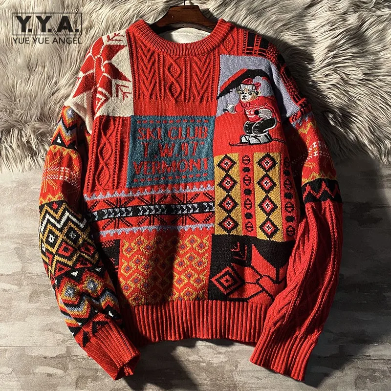 Winter Warm Sweater Men Patchwork Embroidery Thicken O Neck Pullover Tops Knitted Mens Christmas Sweaters Harajuku Knit Jumper
Winter Warm Sweater Men Patchwork Embroidery Thicken O Neck Pullover Tops Knitted Mens Christmas Sweaters Harajuku Knit Jumper