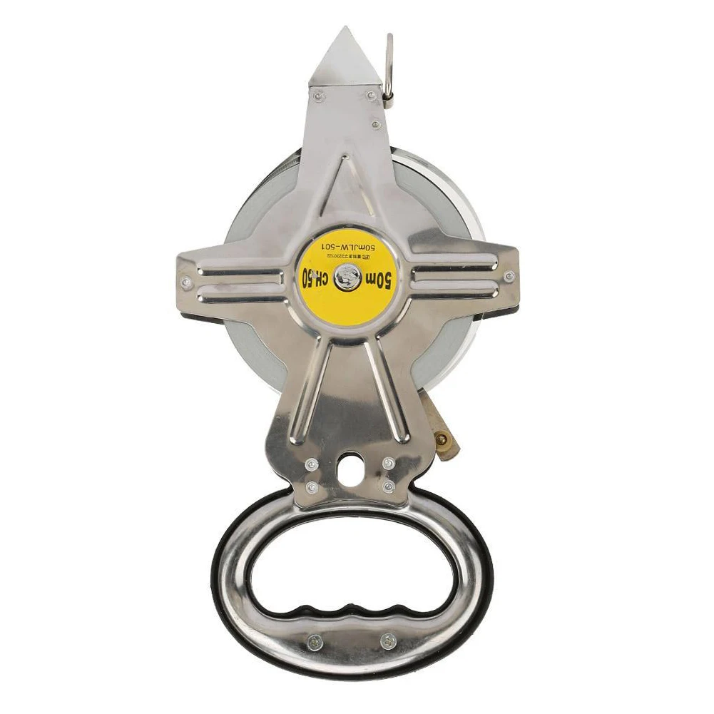 Measuring Tools Stainless Steel Retractable Ruler Tape Measure 50m Open Reel Portable Gauging Tools Keyring Pull Ruler
Measuring Tools Stainless Steel Retractable Ruler Tape Measure 50m Open Reel Portable Gauging Tools Keyring Pull Ruler