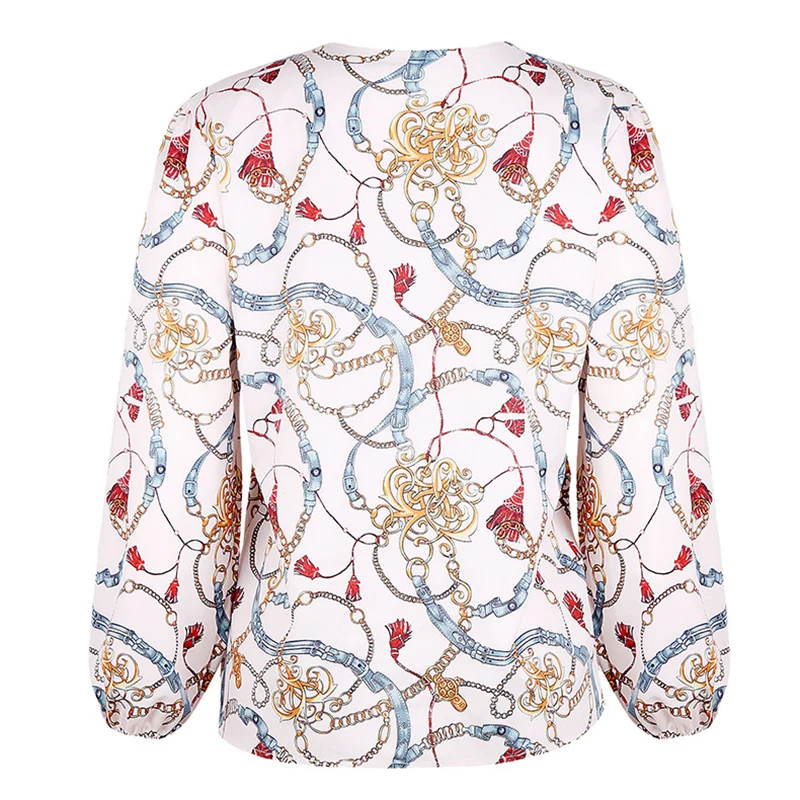 Fashion casual chain print streetwear ropa mujer Women Blouses Spring summer autumn chiffon Blouse Loose Tops Shirt Blusas Mujer
Fashion casual chain print streetwear ropa mujer Women Blouses Spring summer autumn chiffon Blouse Loose Tops Shirt Blusas Mujer