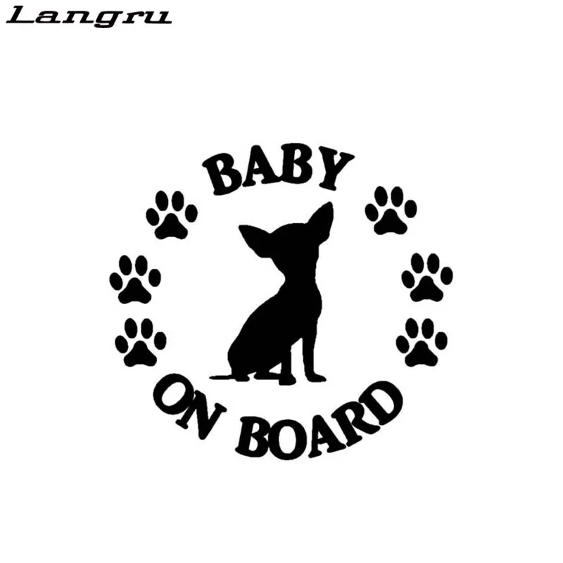 Новый дизайн Do Bebe A Bordo Cao Chihuahua Motocicleta Vinil Etiqueta Carro Decalque аксессуары Jdm|Наклейки на