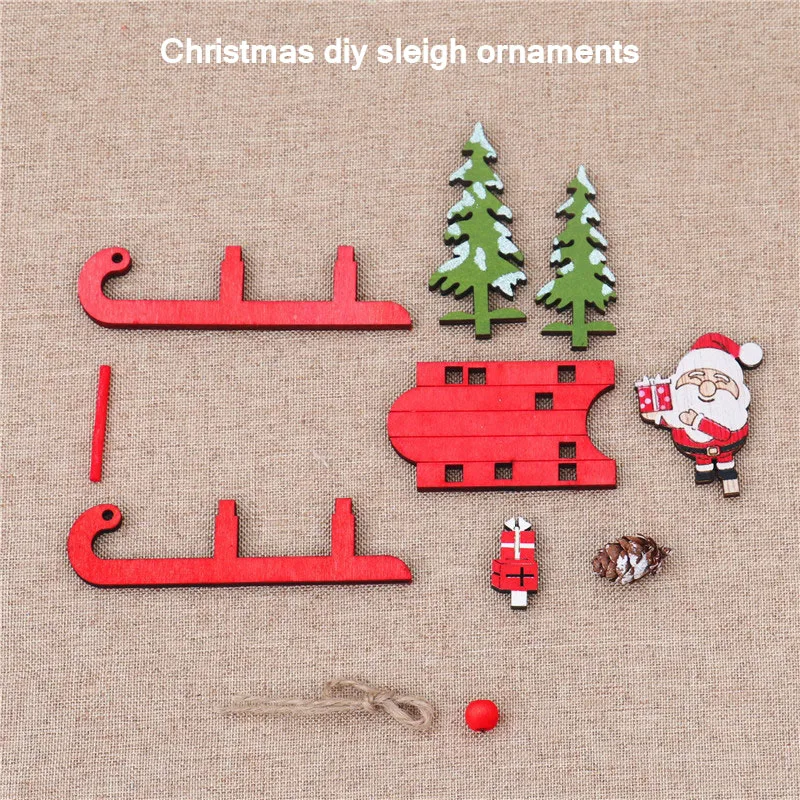 Christmas Wooden DIY Craft Christmas Toy For Kid Sled Assembling Toys Desktop Decor Cartoon Assembled Toys Christmas Crafts Gift
Christmas Wooden DIY Craft Christmas Toy For Kid Sled Assembling Toys Desktop Decor Cartoon Assembled Toys Christmas Crafts Gift