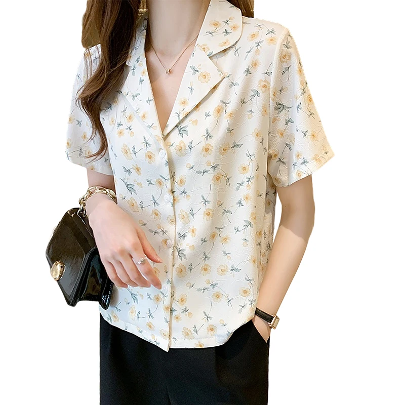 QOERLIN Notch Collar Blouse Female Fashion Womens Tops Blouses Elegant Short Sleeve Shirt Ladies Streetwear Loose Casual Tops
QOERLIN Notch Collar Blouse Female Fashion Womens Tops Blouses Elegant Short Sleeve Shirt Ladies Streetwear Loose Casual Tops