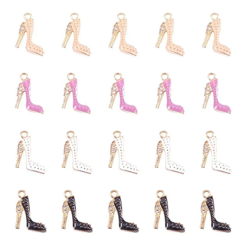 20pcs/set Alloy Enamel High Heeled Shoes Charms Pendants for Necklace Earrings Keychain DIY Jewelry Making Supplies
20pcs/set Alloy Enamel High Heeled Shoes Charms Pendants for Necklace Earrings Keychain DIY Jewelry Making Supplies