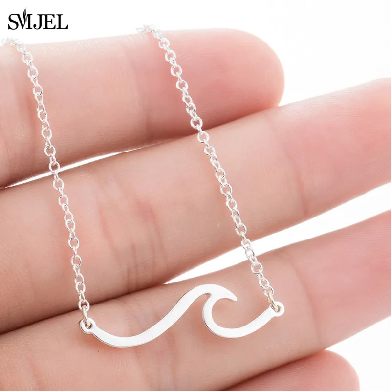 SMJEL Stainless Steel Pendant Necklace Wave Whale Bird Geometric Necklaces for Women Kids Surfing Jewelry Choker male naszyjnik 
SMJEL Stainless Steel Pendant Necklace Wave Whale Bird Geometric Necklaces for Women Kids Surfing Jewelry Choker male naszyjnik