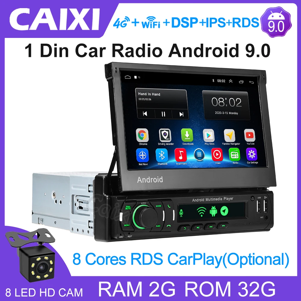 CAIXI 1 Din Android 9 0 2 Гб ОЗУ Радио RDS автомобильное радио мультимедийный DVD плеер для Nissan