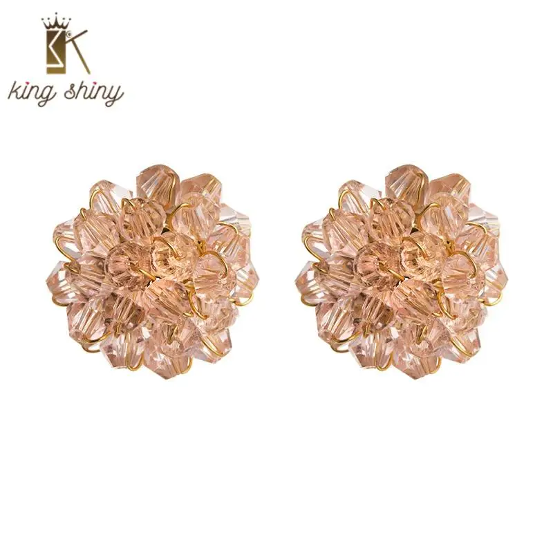 Korean New Arrivals Crystal Flower Charm Stud Earrings for Woman Creative Colorful Crystal Statement Brincos Girls Party Jewelry
Korean New Arrivals Crystal Flower Charm Stud Earrings for Woman Creative Colorful Crystal Statement Brincos Girls Party Jewelry
