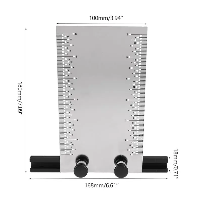 6 inch Stainless Steel T-Rule Ruler Marking Rules T-square Hole Woodworking Tool
6 inch Stainless Steel T-Rule Ruler Marking Rules T-square Hole Woodworking Tool