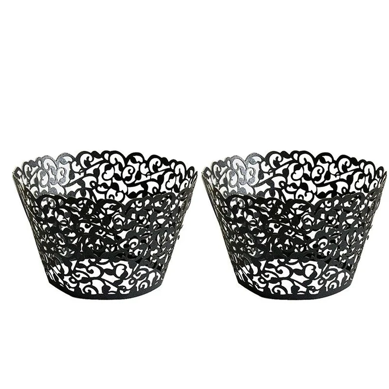 24 Pcs Black Cupcake Wrapper Filigree Little Vine Lace Liner Baking Cup Muffin Case Trays Wraps 
24 Pcs Black Cupcake Wrapper Filigree Little Vine Lace Liner Baking Cup Muffin Case Trays Wraps