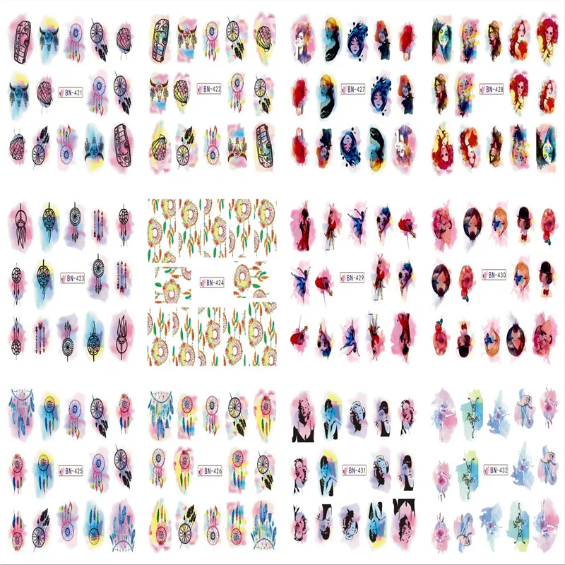 1PC Nail Hot Water Transfer Stickers/Exotic Style /Geometric Pattern Dye/ Wind Chime Smudge Stickers Disposable Nail Stickers%C8
1PC Nail Hot Water Transfer Stickers/Exotic Style /Geometric Pattern Dye/ Wind Chime Smudge Stickers Disposable Nail Stickers%C8