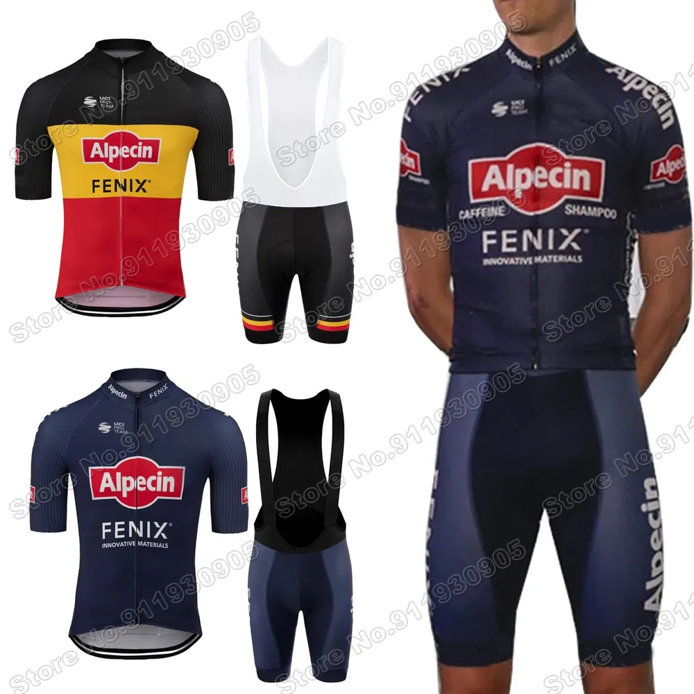 Командная Alpecin Fenix 2021 Белые велосипедные майки для чемпионов Бельгии летняя