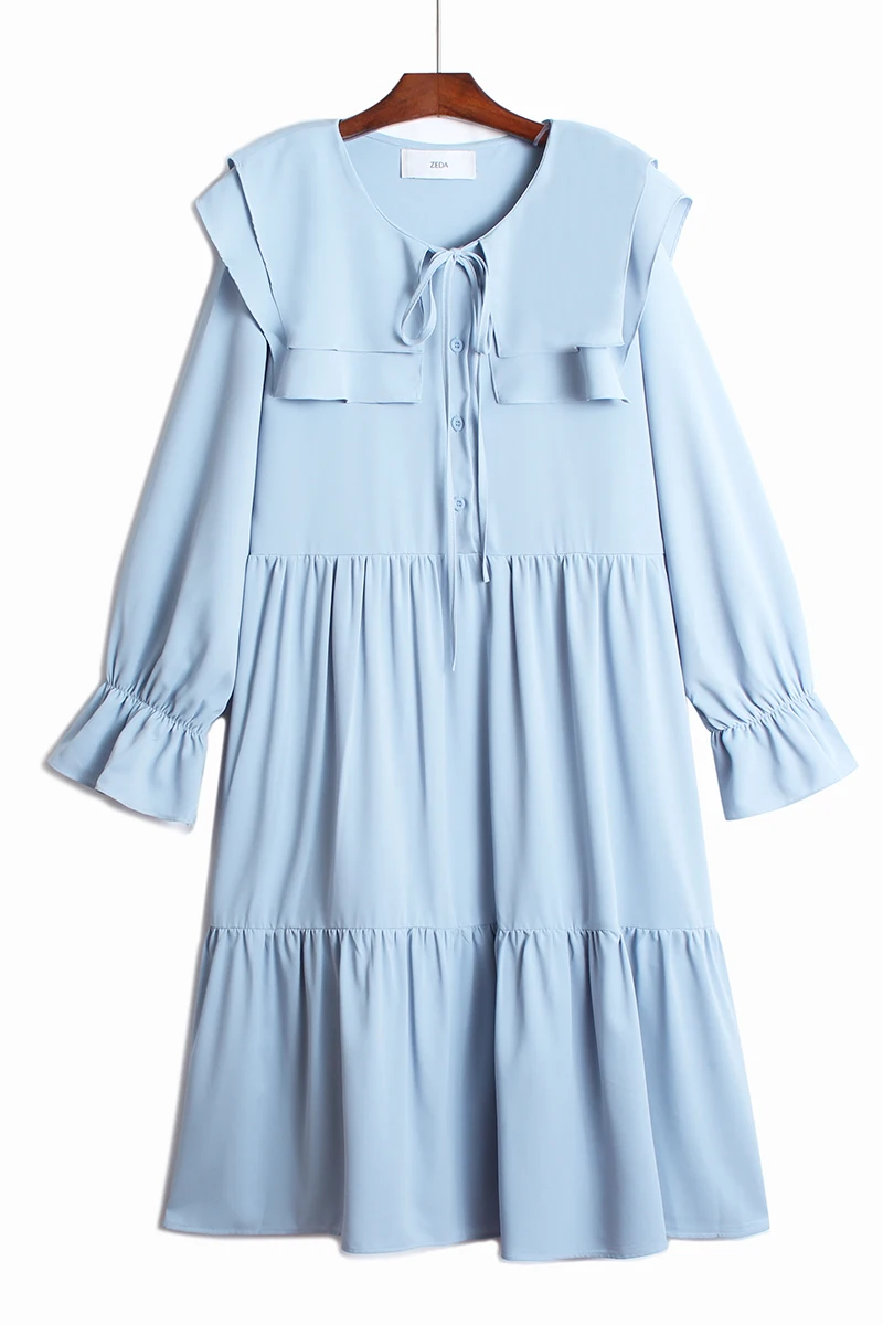 SuperAen Solid Ruffles Collar Loose Sweet Petal Sleeve High Waist Mid-length Spring Dresses for Women
SuperAen Solid Ruffles Collar Loose Sweet Petal Sleeve High Waist Mid-length Spring Dresses for Women