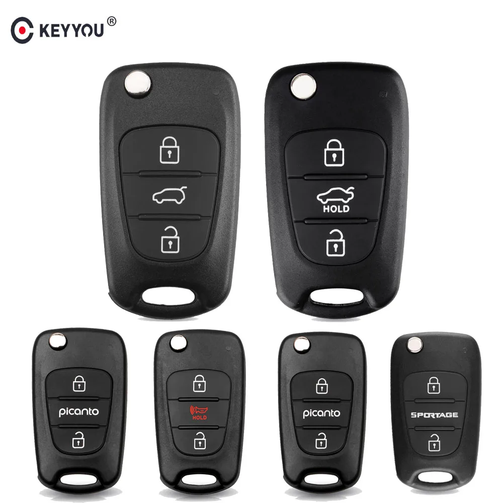 Фото KEYYOU для Kia Rio 3 Picanto Soul Ceed Cerato Sportage K2 K3 K5 кнопки флип складной пульт дистанционного