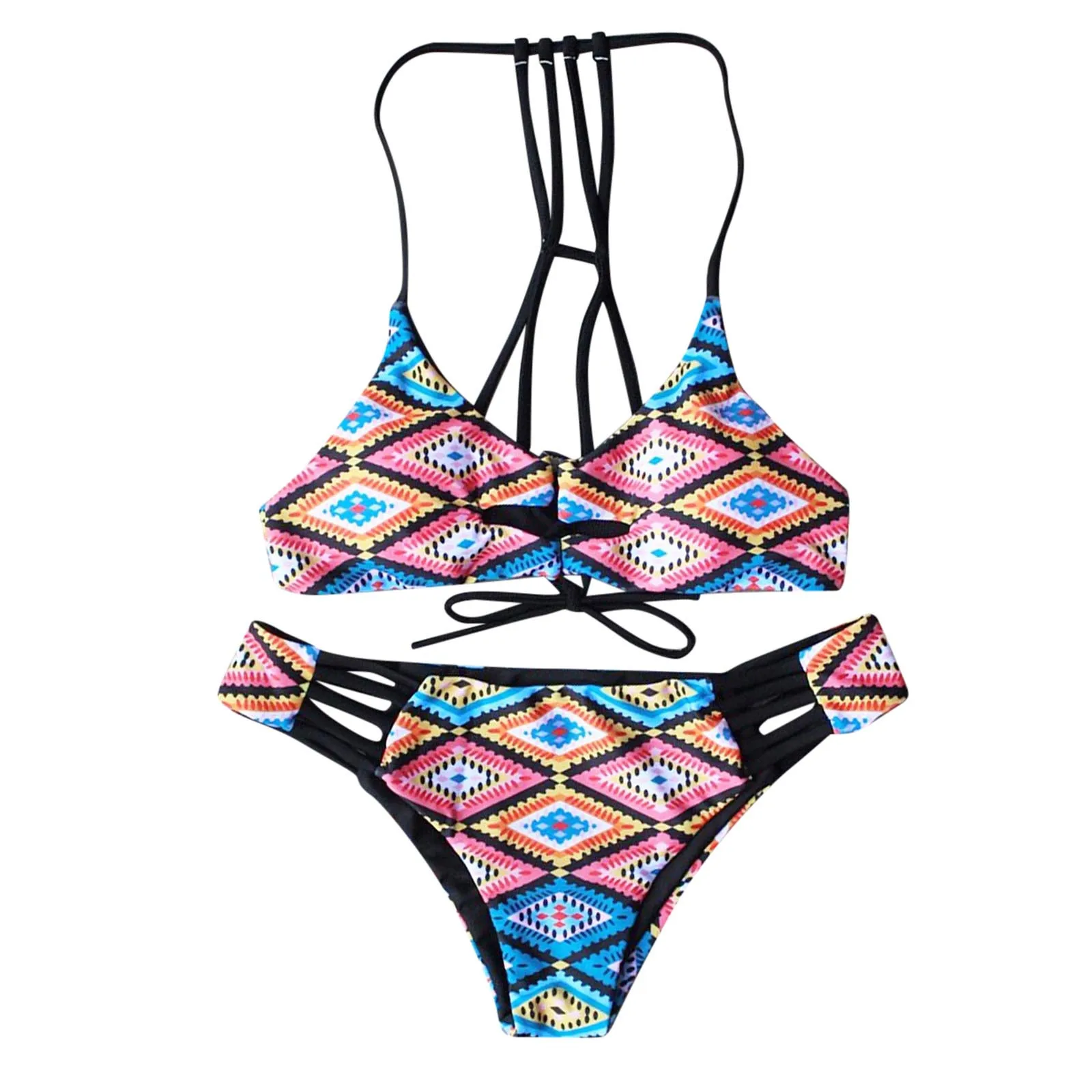 

Women Swimsuit Bikini Swimwear Floral Random Print Bikini Set Push-up Bikinis Sexy Biquini Swim Beachwear Swimming Suit Female