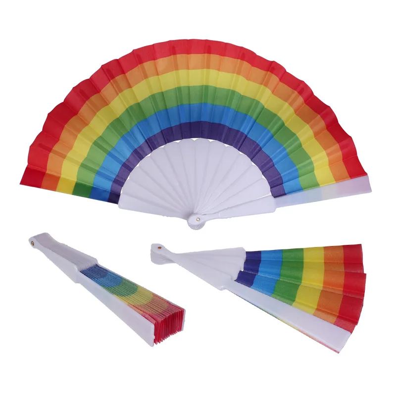 1 Piece Rainbow Printed Plastic Folding Fan Stage Performance Dance Craft Fan Home Decoration
1 Piece Rainbow Printed Plastic Folding Fan Stage Performance Dance Craft Fan Home Decoration