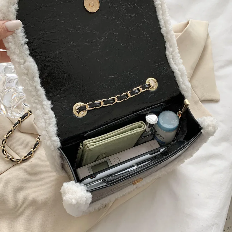 Around Wool Shoulder Bag for Women 2020 Winter New Fashion Quilted Chain Crossbody Messenger Bag Lady Leather Flap Sling Handbag
Around Wool Shoulder Bag for Women 2020 Winter New Fashion Quilted Chain Crossbody Messenger Bag Lady Leather Flap Sling Handbag