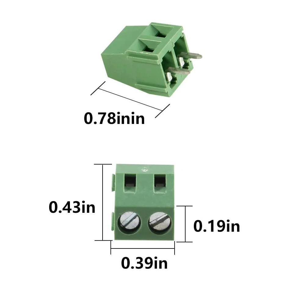 30 упаковок 2 Pin 3 монтажный винтовой клеммный блок коннекторы гнездовые полосы 5 08