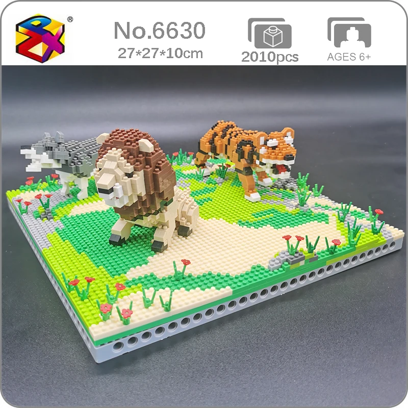 PZX 6630 Animal World Lion Tiger Wolf Flower Meadow 3D Building Blocks Model DIY Mini Diamond Bricks Toy for Children Kid Gifts
PZX 6630 Animal World Lion Tiger Wolf Flower Meadow 3D Building Blocks Model DIY Mini Diamond Bricks Toy for Children Kid Gifts