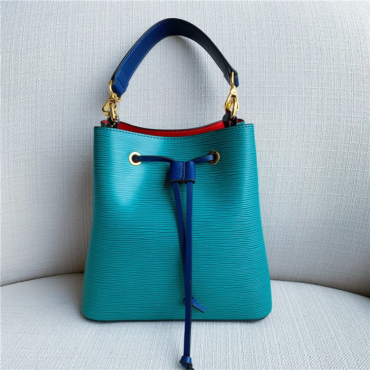 Genuine Leather Bucket Bag Color-Matching Shoulder Bag Fashion Messenger Bag Women Tote Sac A Main Femme Sac A Main
Genuine Leather Bucket Bag Color-Matching Shoulder Bag Fashion Messenger Bag Women Tote Sac A Main Femme Sac A Main