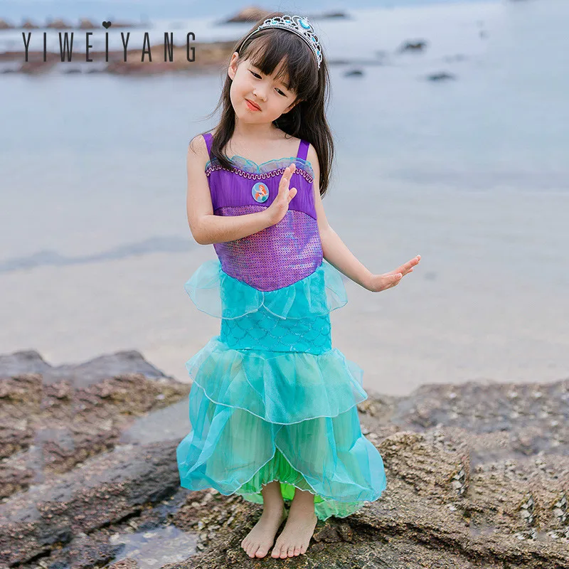 Summer Girl Princess Dress Girl Sweet Gauze Fishtail Dress with Suspenders European and American Style Role-play Cartoon Dresses 
Summer Girl Princess Dress Girl Sweet Gauze Fishtail Dress with Suspenders European and American Style Role-play Cartoon Dresses