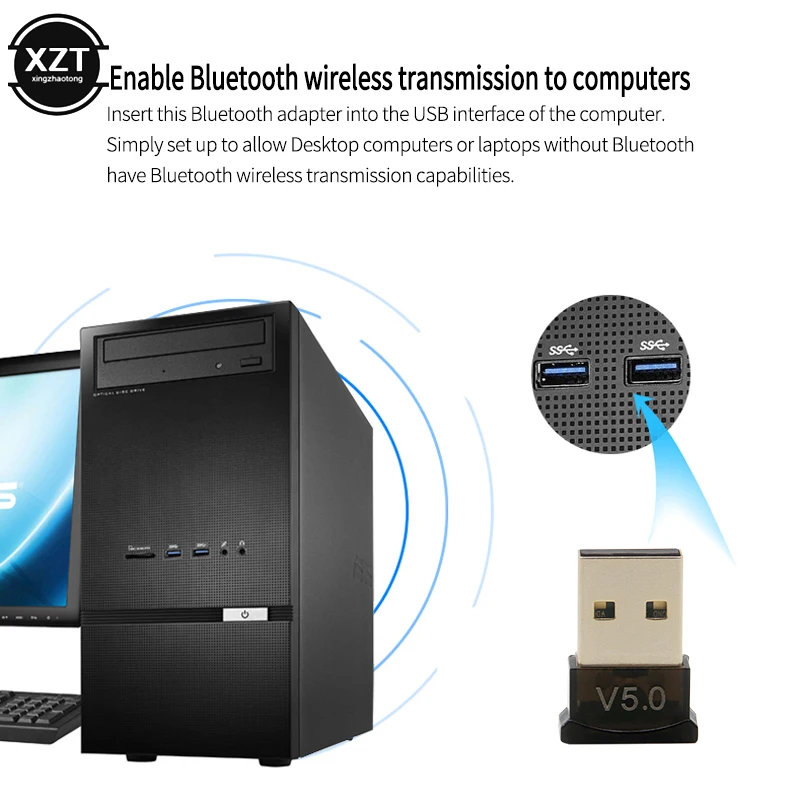 V5.0 беспроводной USB Bluetooth 5 0 адаптер ключ музыкальный приемник Adaptador передатчик для