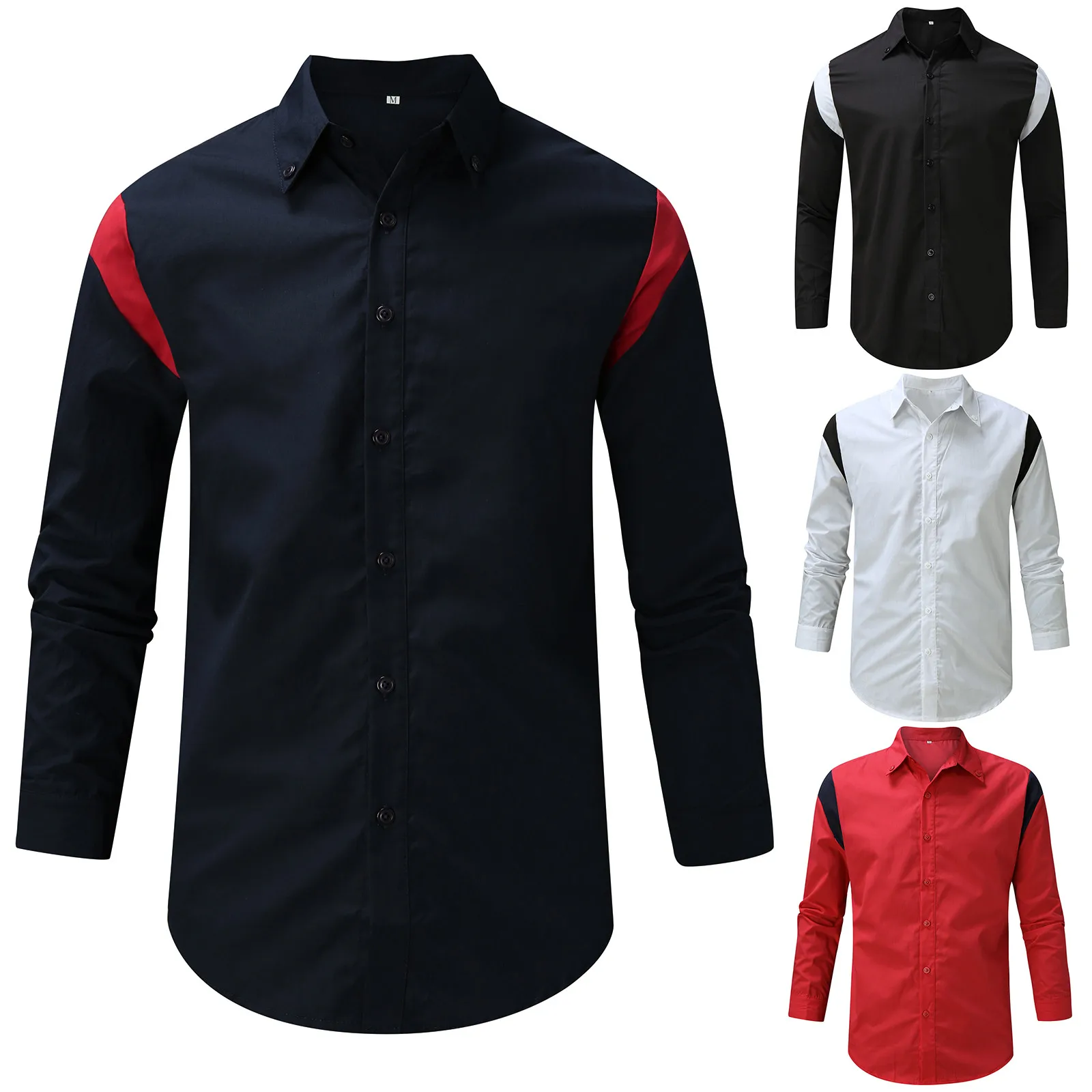 Men's Fall/Winter Fashion Long Sleeve Shirt All-match Casual Solid Color Splicing Long Sleeve Buttons Turn-down Collar Shirt
Men's Fall/Winter Fashion Long Sleeve Shirt All-match Casual Solid Color Splicing Long Sleeve Buttons Turn-down Collar Shirt