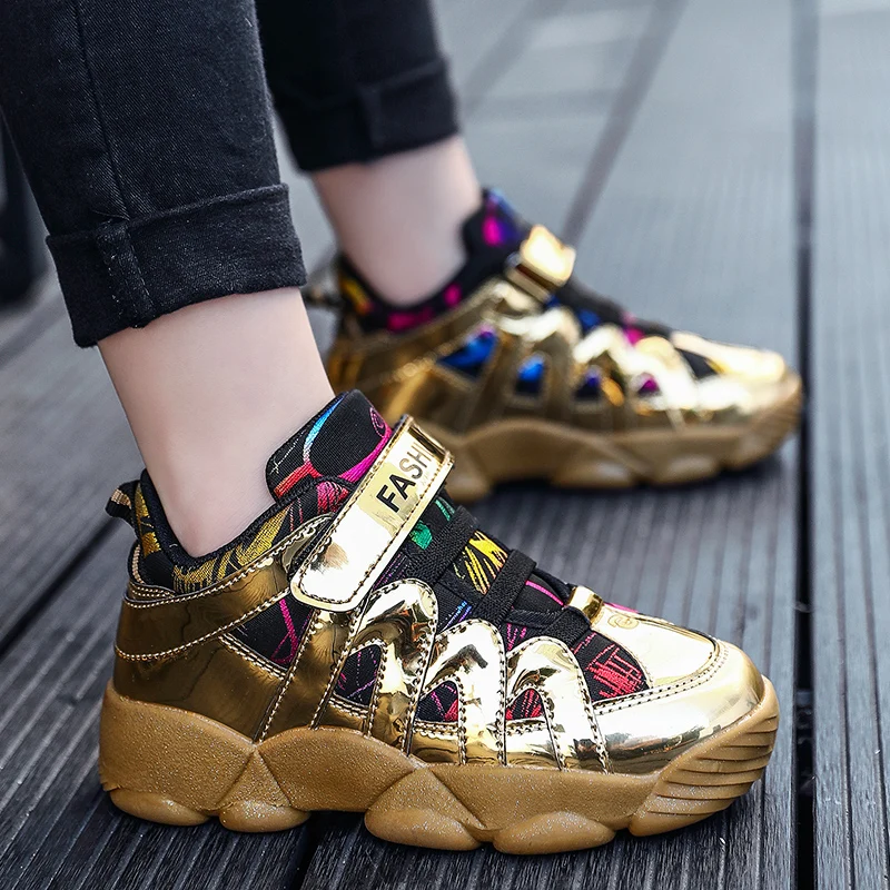 Boy Sport Shoes Gold Silver Girls Walking Sneakers Comfortable Running Shoes for Kids Lightweight Children Footwear B825
Boy Sport Shoes Gold Silver Girls Walking Sneakers Comfortable Running Shoes for Kids Lightweight Children Footwear B825