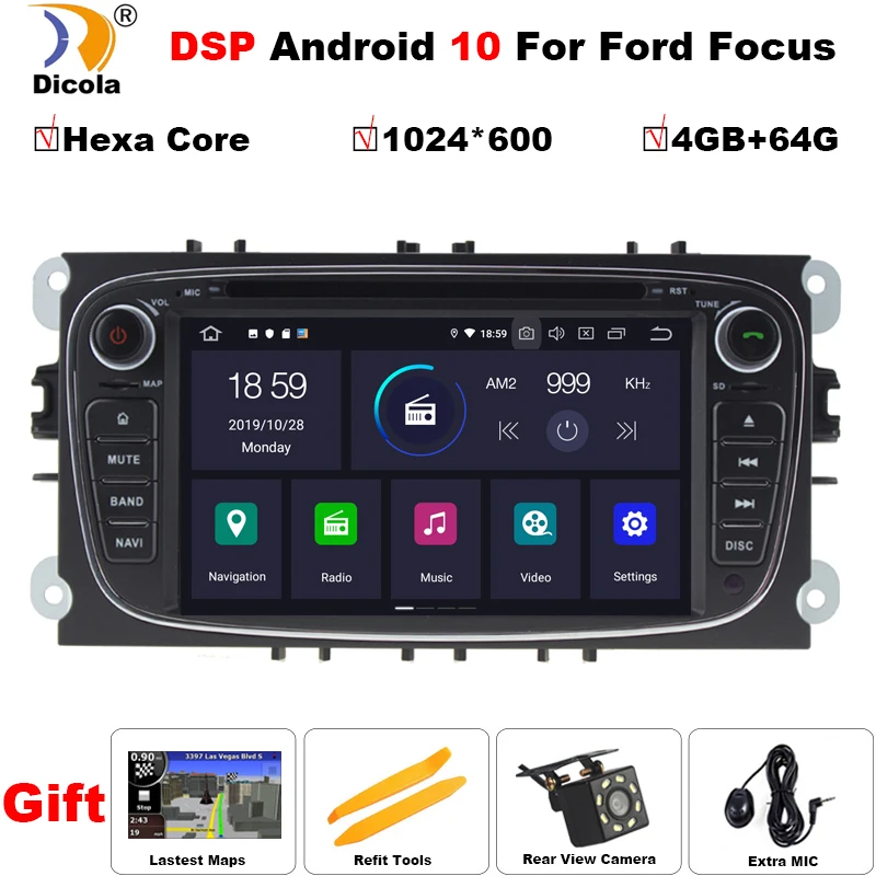 PX6 Hexa Core 4G+64G DSP 7" Android 10 Car DVD For Ford/Focus/S-Max/Mondeo/GalaxyC-Max Car Radio Multimedia Video Player GPS
PX6 Hexa Core 4G+64G DSP 7" Android 10 Car DVD For Ford/Focus/S-Max/Mondeo/GalaxyC-Max Car Radio Multimedia Video Player GPS