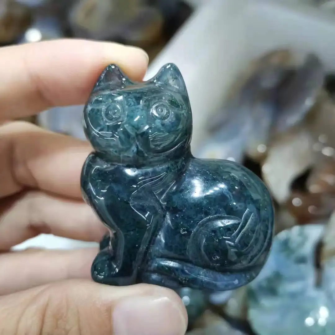 Натуральный Мох, агат, ручная резка, кошка, камень, кристалл, сидящая статуэтка кошки
Натуральный Мох, агат, ручная резка, кошка, камень, кристалл, сидящая статуэтка кошки