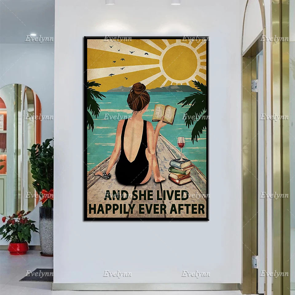 Books Poster, And She Lived Happily Ever After,Girl Loved Books Prints,Book Lover Wall Art, Vintage Posters,Home Decor Canvas
Books Poster, And She Lived Happily Ever After,Girl Loved Books Prints,Book Lover Wall Art, Vintage Posters,Home Decor Canvas