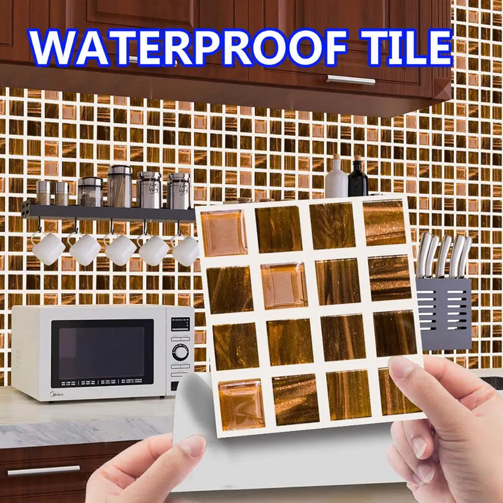 10Pcs NEW 3D Crystal Tile Stickers DIY Waterproof Self-Adhesive Wall Stickers Kitchen Bath Decor Wall Stickers Waterproof Tiles
10Pcs NEW 3D Crystal Tile Stickers DIY Waterproof Self-Adhesive Wall Stickers Kitchen Bath Decor Wall Stickers Waterproof Tiles