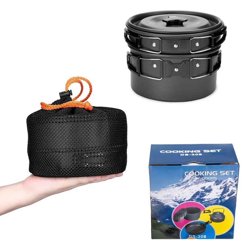 Hiking Camping 2-3 People Cooking Utensils Hiking Pot Cooking Set Camping Pot Non-stick Cooker Picnic Kettle Stove Kit Outdoor 
Hiking Camping 2-3 People Cooking Utensils Hiking Pot Cooking Set Camping Pot Non-stick Cooker Picnic Kettle Stove Kit Outdoor